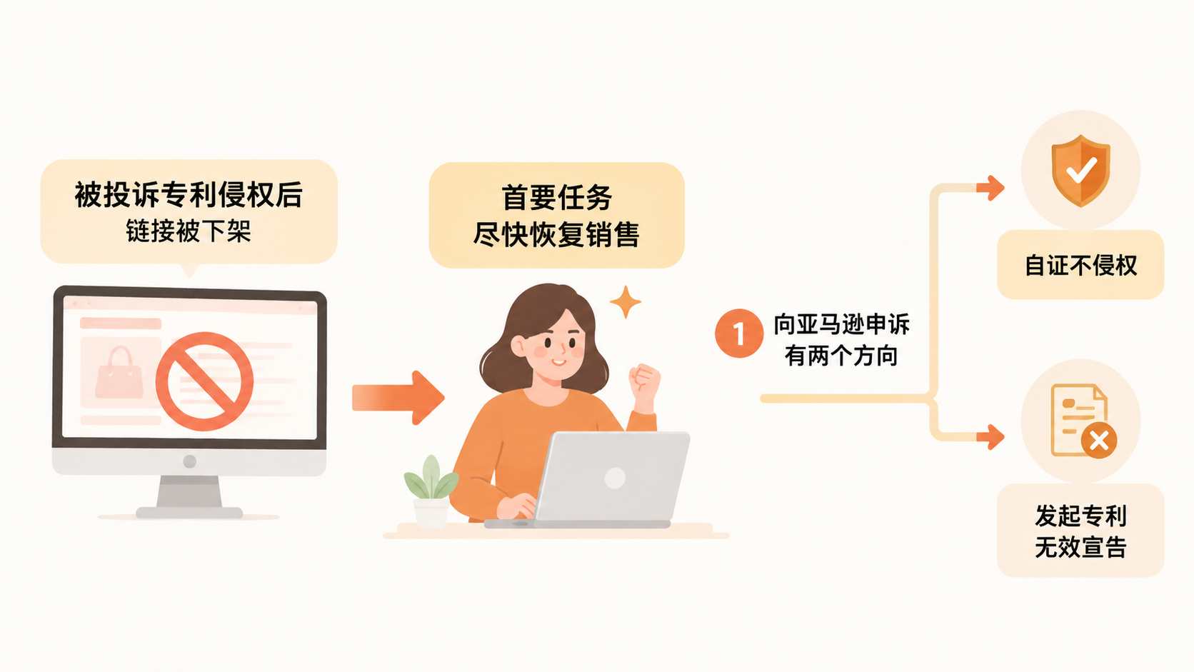 亚马逊卖家被投诉专利侵权后,如何区分申诉恢复与专利无效的适用条件? 文章内容信息图 1