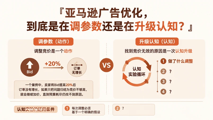 亚马逊广告优化,到底是在调参数还是在升级认知? 文章主题框架图