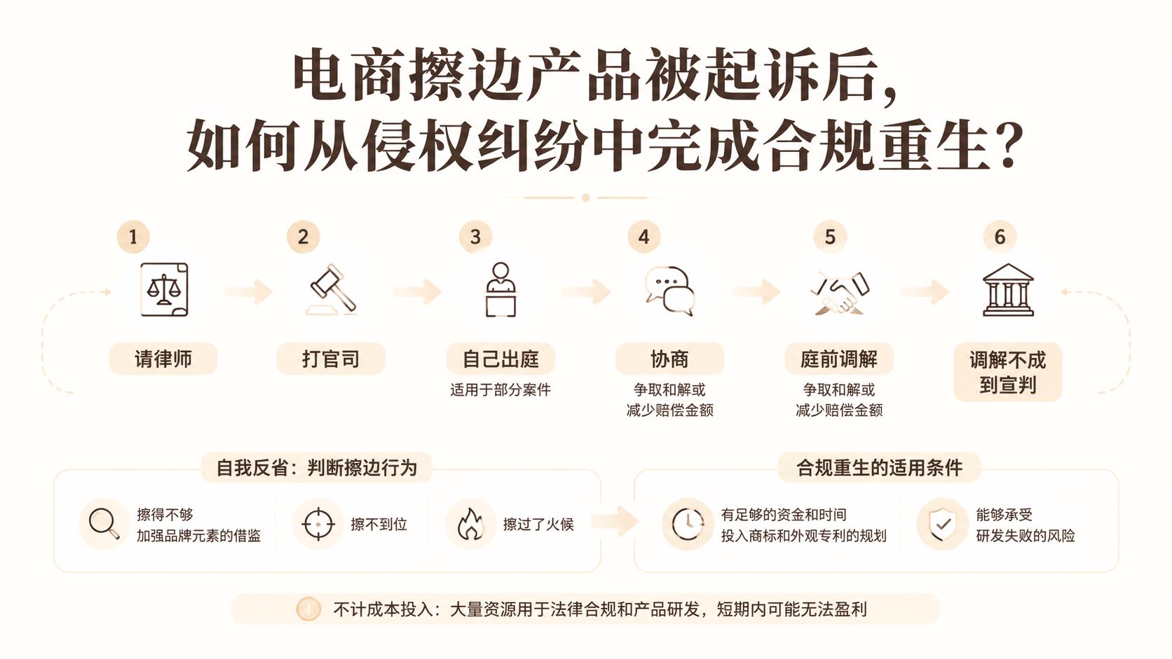 电商擦边产品被起诉后,如何从侵权纠纷中完成合规重生? 文章主题框架图