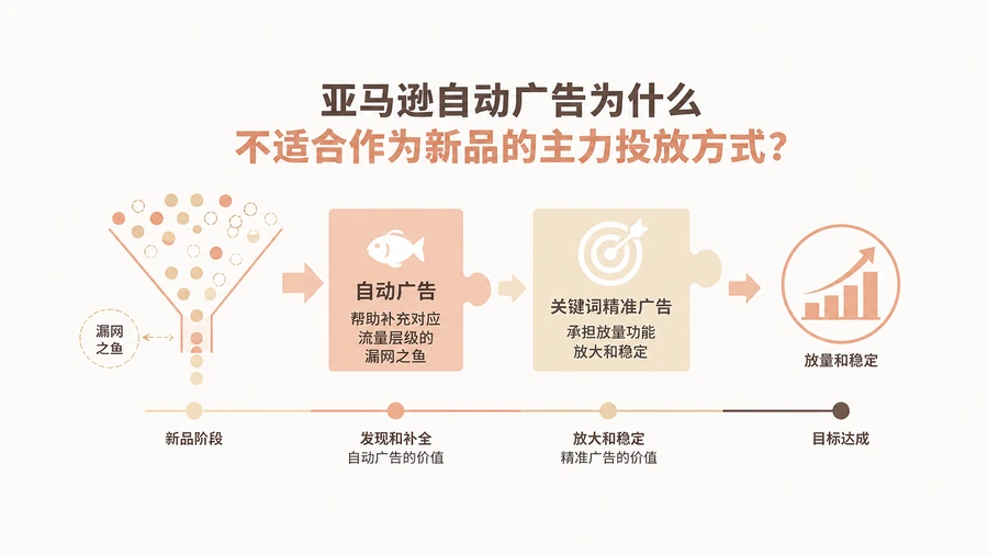 亚马逊自动广告为什么不适合作为新品的主力投放方式? 文章主题框架图