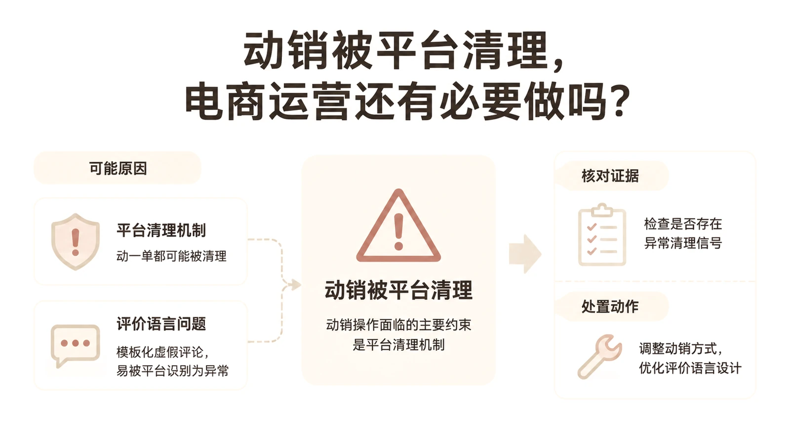 动销被平台清理,电商运营还有必要做吗? 文章主题框架图