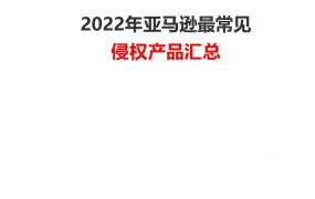 2022年亚马逊最常见侵权产品汇总及风险规避指南-74页
