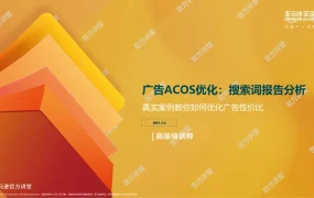 亚马逊广告ACOS优化实战指南：搜索词报告分析与案例解析-39页