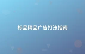 标品精品广告打法指南-1页
