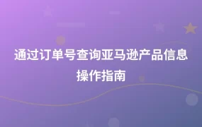 通过订单号查询亚马逊产品信息操作指南-1页