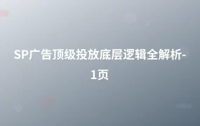 SP广告顶级投放底层逻辑全解析-1页