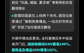 市场趋势｜TikTok Shop全托管欧美双市场爆发 夏促GMV最高增300% 多商家翻倍增长