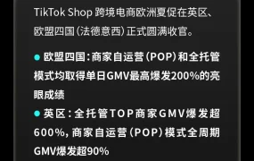 市场趋势｜TikTok Shop欧美促销爆发：单日GMV超200%增长，内容场成最大黑马 2025年7月4日