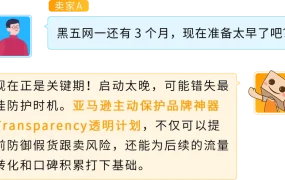 政策规则｜亚马逊Transparency透明计划：提前40天部署旺季品牌防护，防跟卖+免费流量双收益