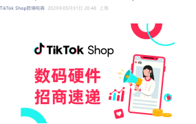 福利信息｜TikTok Shop全托管模式数码硬件招商 斋月GMV创新高
