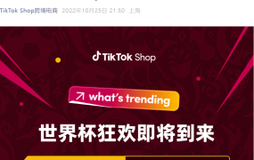 福利信息｜TikTok Shop世界杯主题活动启动 跨境商家可获平台激励