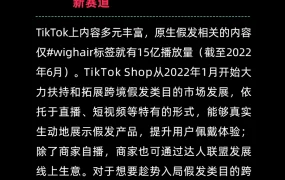 市场趋势｜TikTok Shop假发类目2022年迎爆发增长，中国供应链占全球【80%】份额