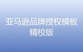 亚马逊品牌授权模板（精校版）-1页
