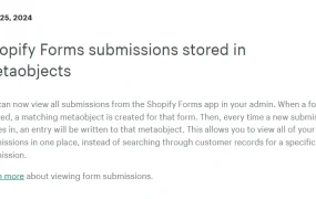 服务动态｜Shopify Forms功能升级 集中查看表单提交数据 7月25日上线