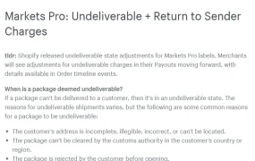 服务动态｜Shopify Markets Pro无法送达包裹处理政策更新 6月3日推出