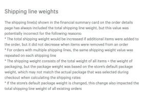 服务动态｜Shopify优化订单财务页面展示 修正运输重量和含税定价显示问题