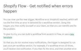 服务动态｜Shopify Flow新增错误触发器 单版本仅通知一次 快速解决工作流故障