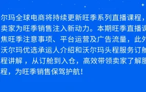 运营指导｜沃尔玛2024旺季系列直播开启 物流与流量双攻略 10月多场次