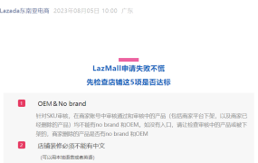 运营指导｜LazMall申请失败5大关键问题解析 2023年08月05日发布