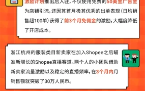 福利信息｜Shopee新卖家十全十免激励计划 前3个月佣金全免+50美金广告金