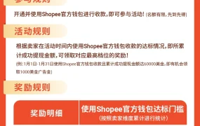 福利信息｜Shopee官方钱包1月激励最高赠1000美金广告金 开通即享免费提现