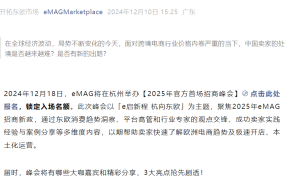 官方活动｜eMAG 2025首场招商峰会 12月18日杭州举行 公布卖家数据与选品策略