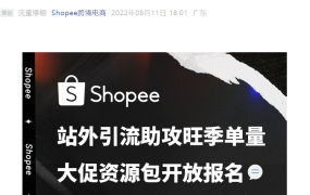 福利信息｜Shopee联盟营销花$100返$100 脸书协作广告最高返点40% 8月17日直播解读