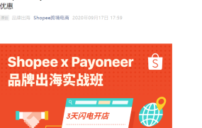 市场趋势｜Shopee联合Payoneer推出3天闪电开店计划助力中国品牌出海东南亚