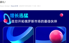 官方活动｜Ozon全球品牌峰会12月11日杭州举办 佣金减免+AI赋能