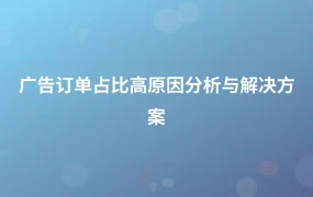 广告订单占比高原因分析与解决方案-1页