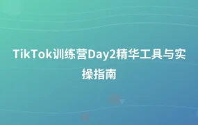 TikTok训练营Day2精华工具与实操指南-1页
