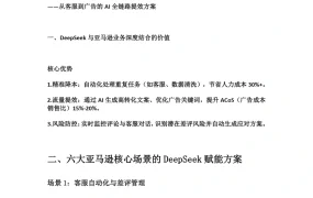 DeepSeek赋能亚马逊运营实战大纲-6页