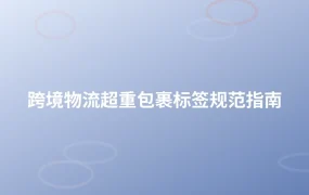 跨境物流超重包裹标签规范指南-1页