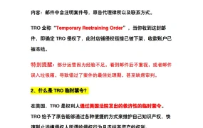 亚马逊卖家TRO禁令处理全流程指南-14页