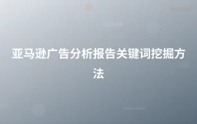 亚马逊广告分析报告关键词挖掘方法-1页