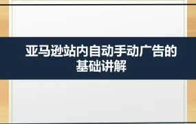 亚马逊站内自动与手动广告基础讲解-17页