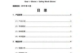 亚马逊英国站安全工作手套类目市场调查数据报告-16页