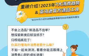 市场趋势｜亚马逊公开2023海外消费趋势及选品工具，助力卖家布局全球市场
