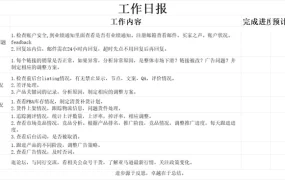 2022年精品卖家工作日报模板-10行-1个子表
