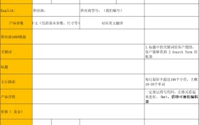 亚马逊Listing上传前的文案准备工作表-155行-7个子表