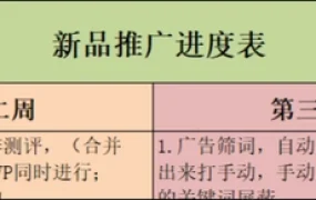 亚马逊新品上线推广全流程管理表-50行-3个子表
