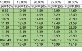 亚马逊多国站点利润区间价格自动计算模板-12行-1个子表