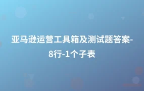 亚马逊运营工具箱及测试题答案-8行-1个子表
