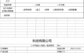 跨境电商生产制造检验报告模板-76行-3个子表