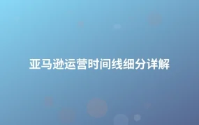 亚马逊运营时间线细分详解-1页