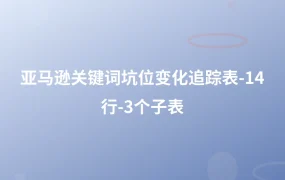 亚马逊关键词坑位变化追踪表-14行-3个子表