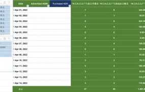 亚马逊展示型广告报表分析模板-1236行-7个子表