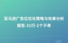 亚马逊广告位优化策略与效果分析报告-31行-2个子表