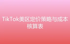TikTok美区定价策略与成本核算表-12行-3个子表