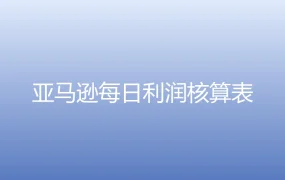 亚马逊每日利润核算表-6行-1个子表